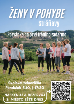 Ženy v pohybe: tréningy od 5.10. v školskej telocvični Stráňavy (po 17:30, st 18:00)